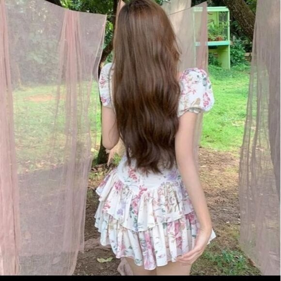 PUFF SLEEVE FLORAL DRESS - Picture 9 of 16